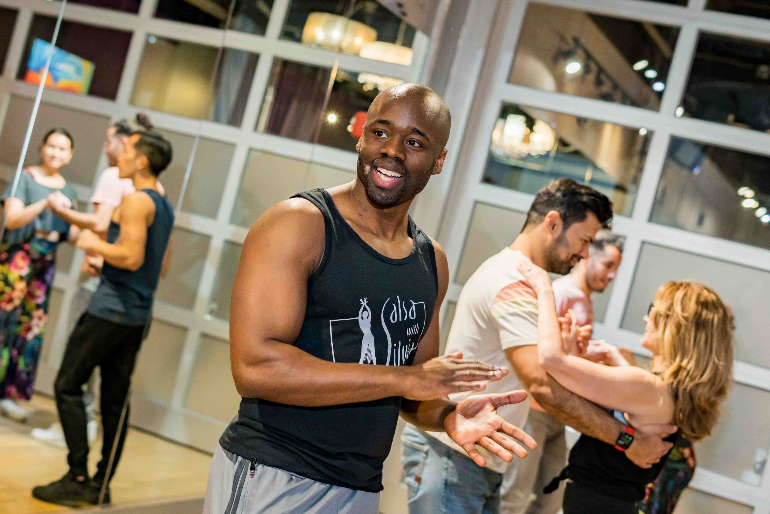 Trevor El Morenito teaches Salsa on 1 and on 2 at the Salsa With Silvia dance studios