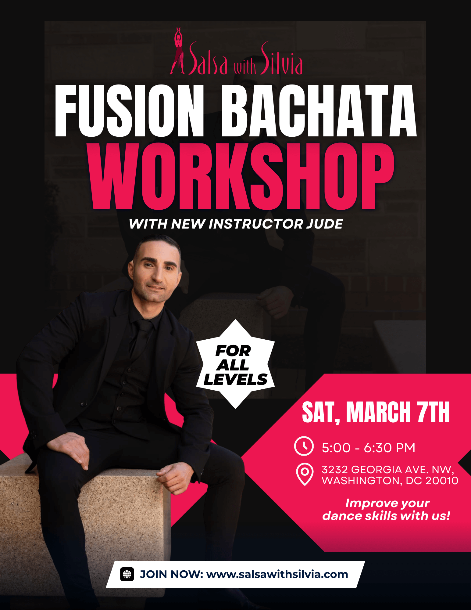 Jude Workshop Flyer Fusion Bachata