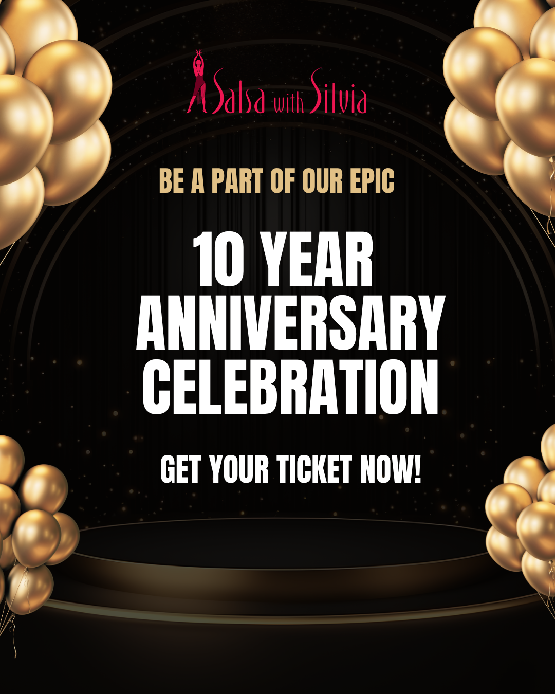 Salsa and Bachata DMV social party. 10th anniversary Salsa with Silvia