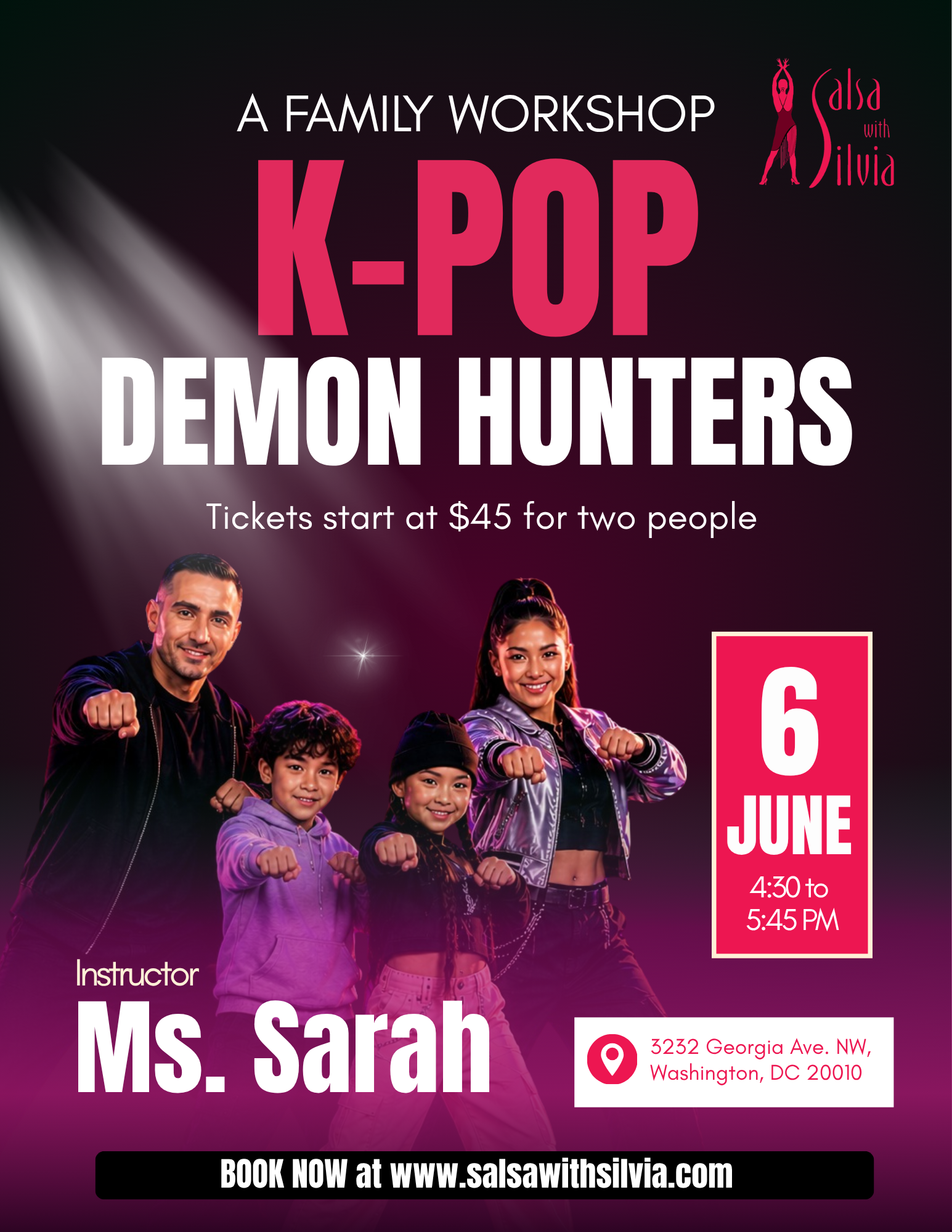 All-level K-pop Demon Hunters for adults and kids Workshop in Washington DC