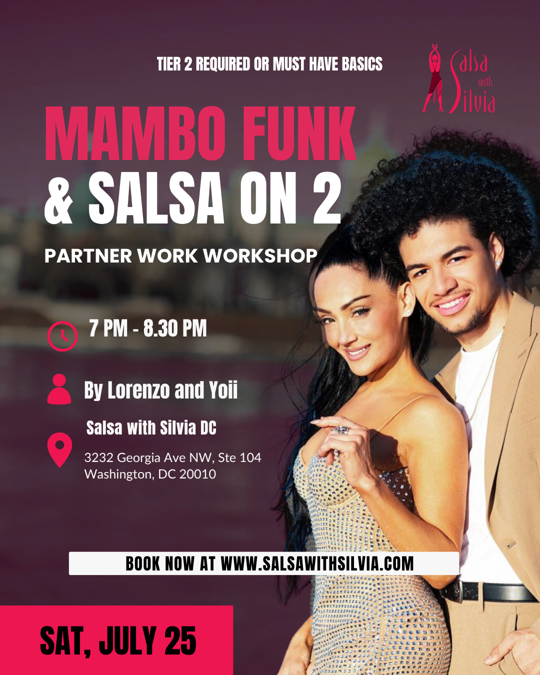 Mambo funk and salsa on 2 workshop class in Washington DC Mambo funk and salsa on 2 workshop class in Washington DC