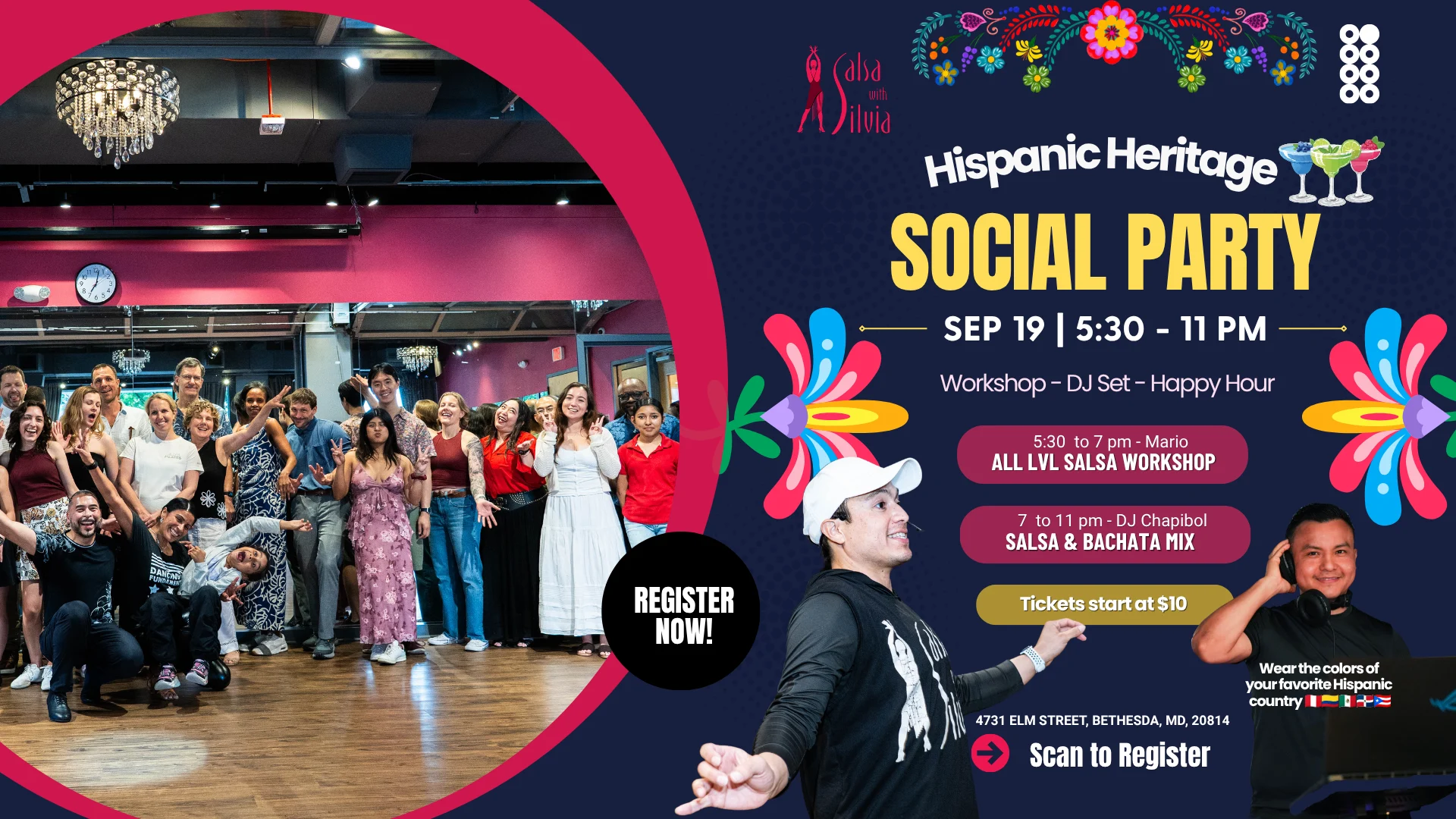Hispanic Heritage Social Party in Bethesda, Maryland