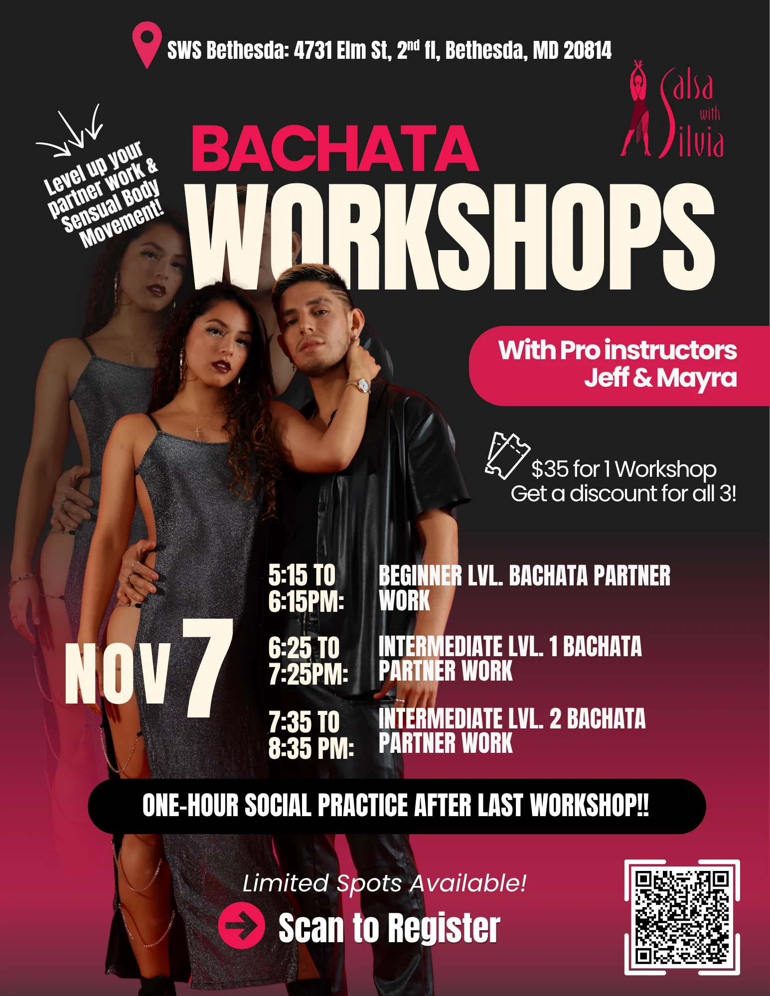 Bachata Workshops in Bethesda, MD