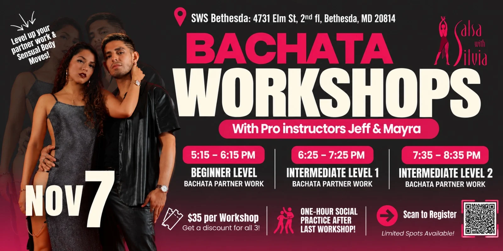 Bachata Workshops in Bethesda, MD Bachata Workshops in Bethesda, MD