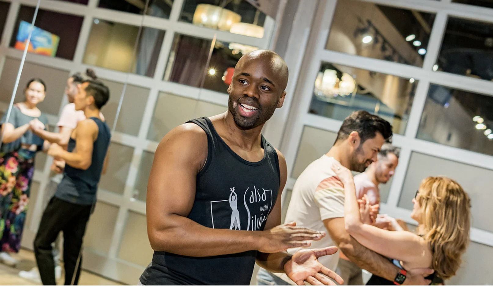 Salsa On2 dance workshop at Salsa With Silvia, Bethesda