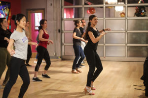 Instructor Camille teaches salsa and bachata group and private lessons at the Salsa With Silvia dance studio.