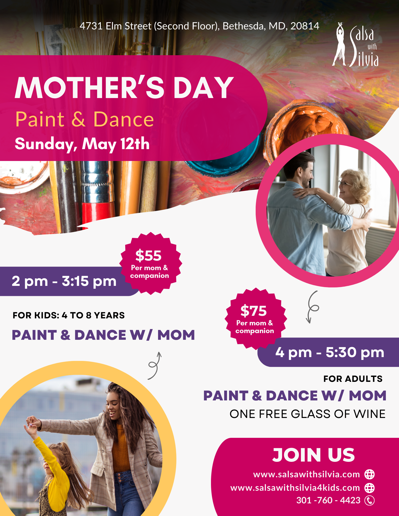 Mother's Day perfect gift: Paint and Dance with mom