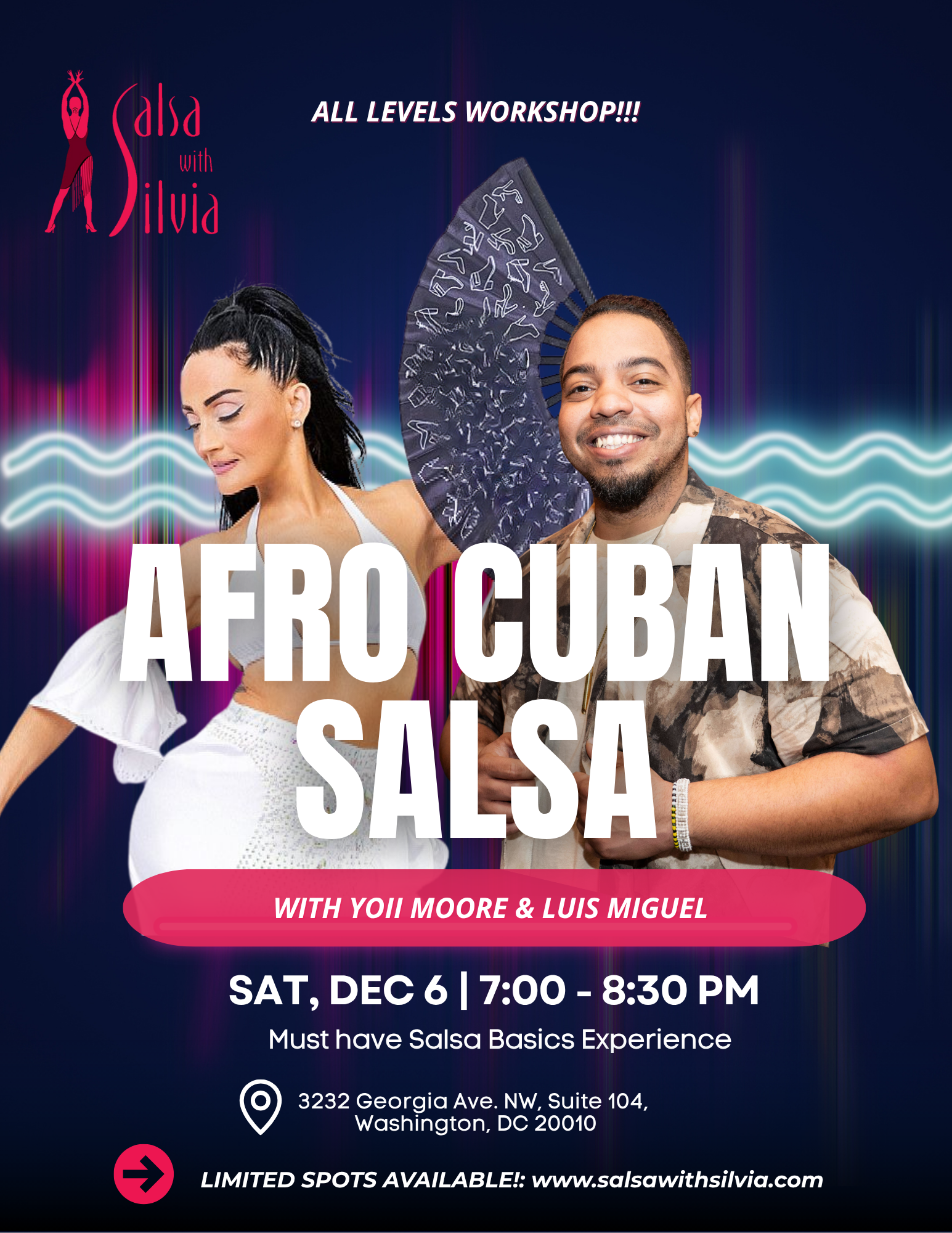 Afro Cuban Salsa Workshop in Washington, DC. Salsa Classes for all levels