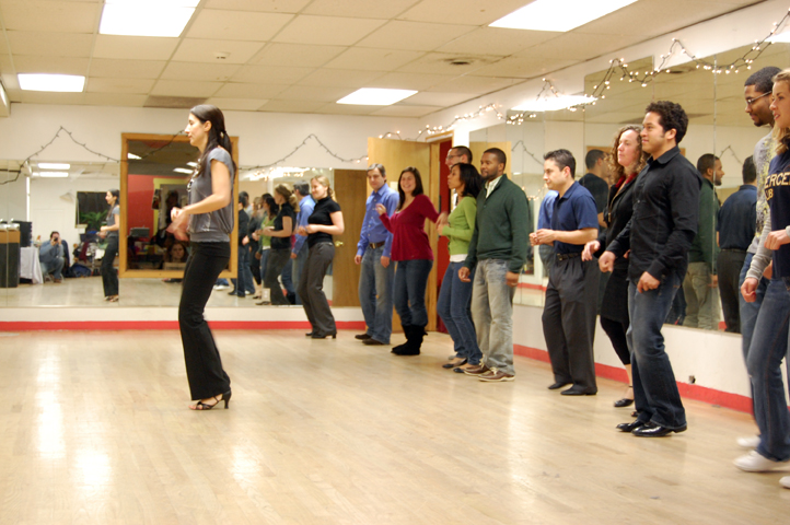 Salsa With Silvia owner Silvia Alexiev teaching a salsa class at the DC Dance Collective Dance Studio in 2010.