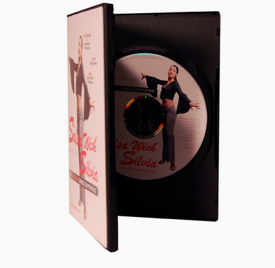 The Salsa With Silvia instructional DVD: a variety of Salsa dance patterns in different levels.