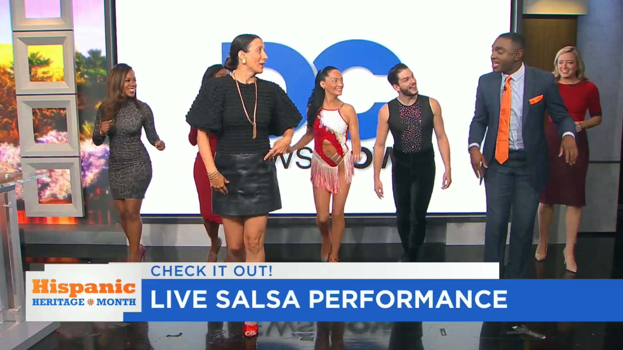 Salsa With Silvia Live on DC News Now Helping the community celebrate Hispanic Heritage Month