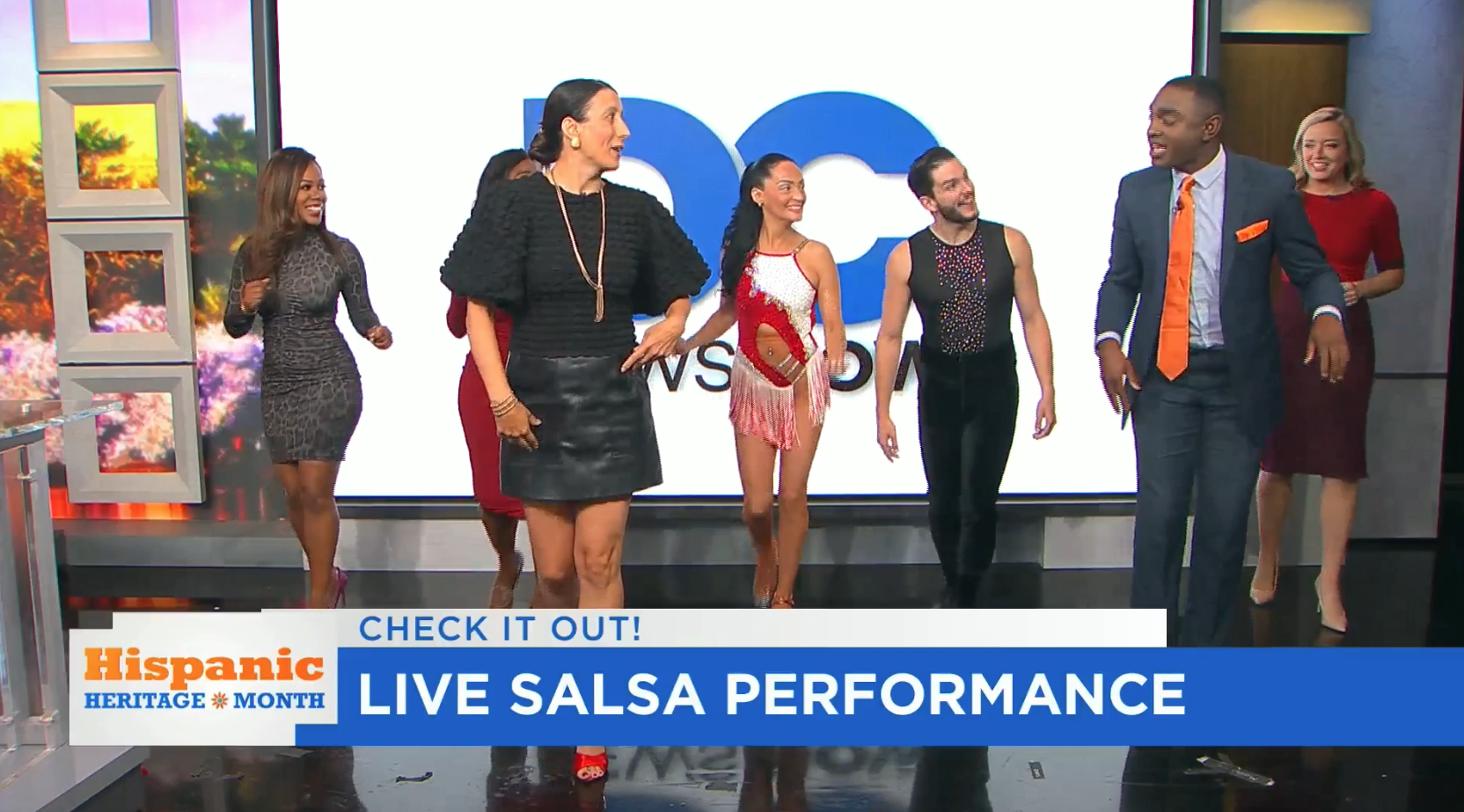 Salsa With Silvia Live on DC News Now Helping the community celebrate Hispanic Heritage Month